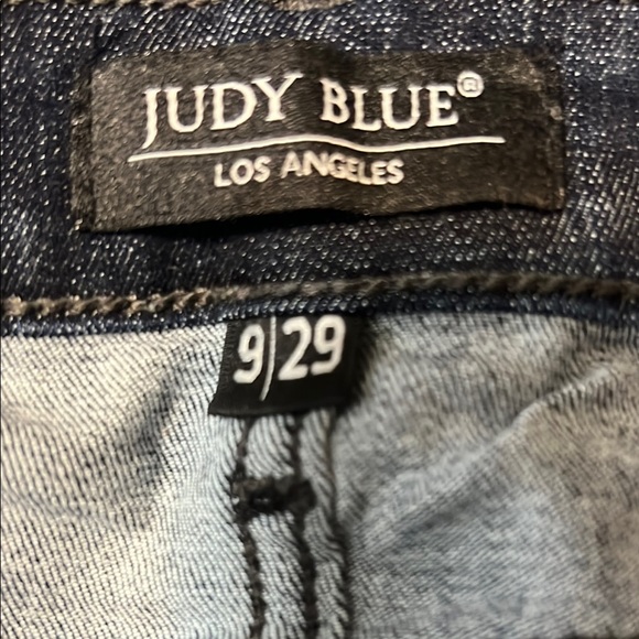 Judy Blue Skinny Dark Blue Jeans with Contrasting Stitching - Picture 6 of 8